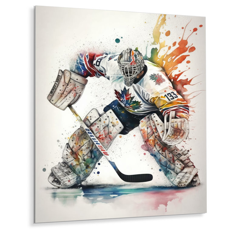 Latitude Run® Hockey Goalie II Modern Metal Wall Décor Wayfair